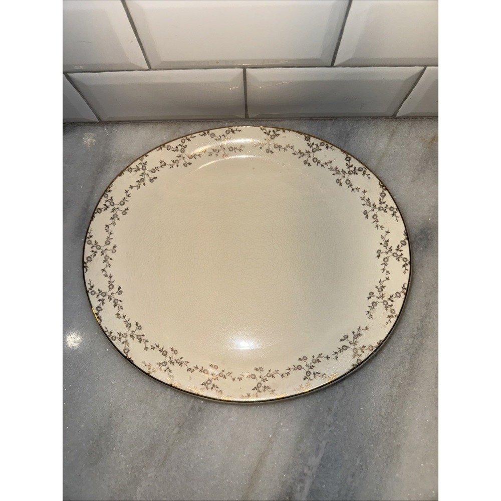 universal cambridge‎ camwood ivory 22 carat gold Serving Platter
